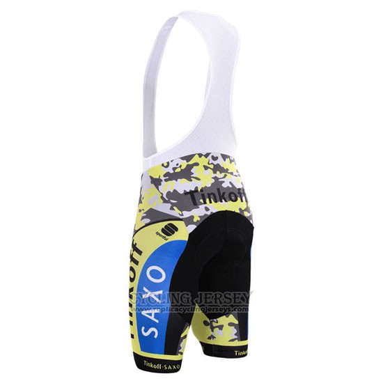 2015 Cycling Jersey Tinkoff Saxo Bank Black and Yellow Short Sleeve and Bib Short